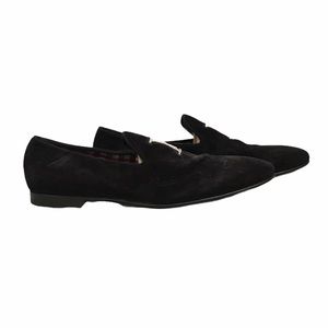 Louis Vuitton Mens Black Suede Slip On Shoes